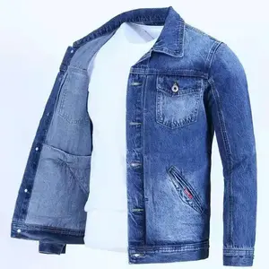 Denim Jackets Man Autumn Button Jeans Coat for Men Light Joker Fashion Loose Korean Popular Clothes Clothing New 1