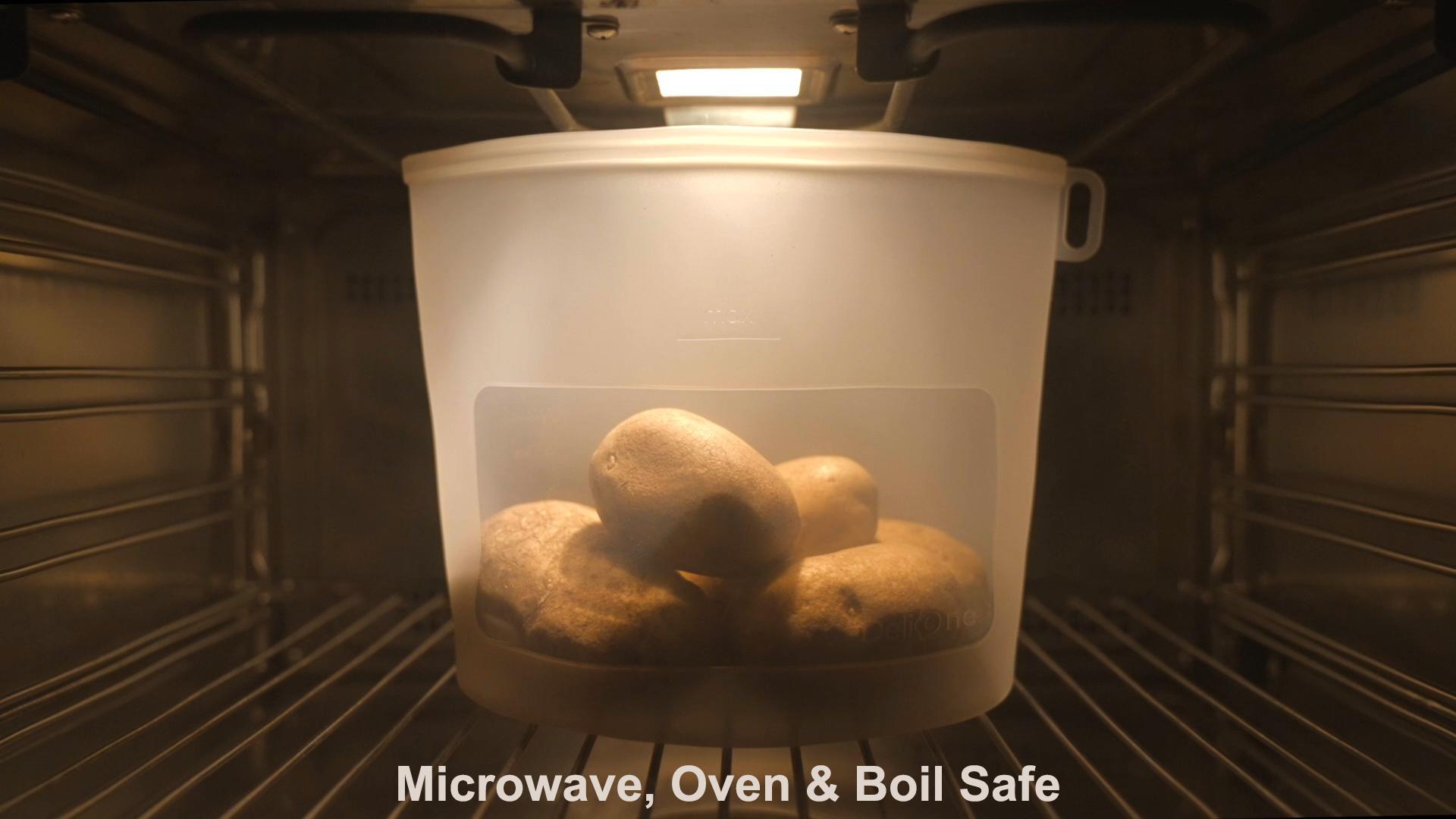 CuLiDing Reusable Premium Silicone Food Storage Bags 4 Pack with 2 Sandwich, 1 Lunch, and 1 Half-Gallon, Multi-Use & Sous Vide Stand-Up Pouches for Soup and Leftovers, Microwave, Dishwasher and Freezer Safe, BPA Free