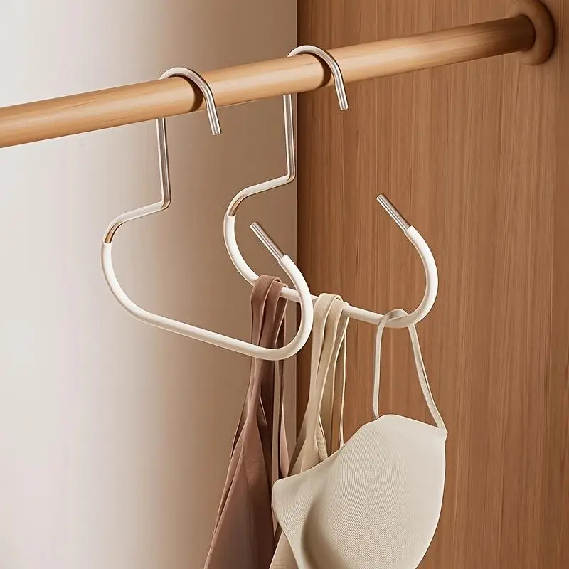 Multifunctional Anti-slip Metal Round Hook, 4 Counts Underwear Hanger, Clothes Hanger, Space Saving Hanger, Home Organizer for Bathroom, Bedroom, Closet, Wardrobe, Stainless Steel Hanger, Space Saver Hangers