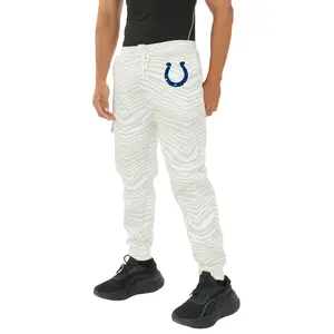 Zubaz NFL  UNISEX 90s Team Cargo Joggers - Zebra 2 Color, INDIANAPOLIS COLTS