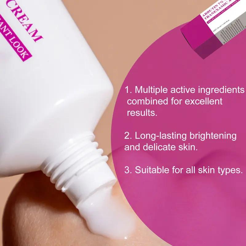 7% Arbutin +4% Tranexamic Acid Cream 70,000ppm Arbutin & 40,000ppm TXA with Niacinamide &Glutathione for Dark Spots Freckles Blemishes & Pigmentation 50ml