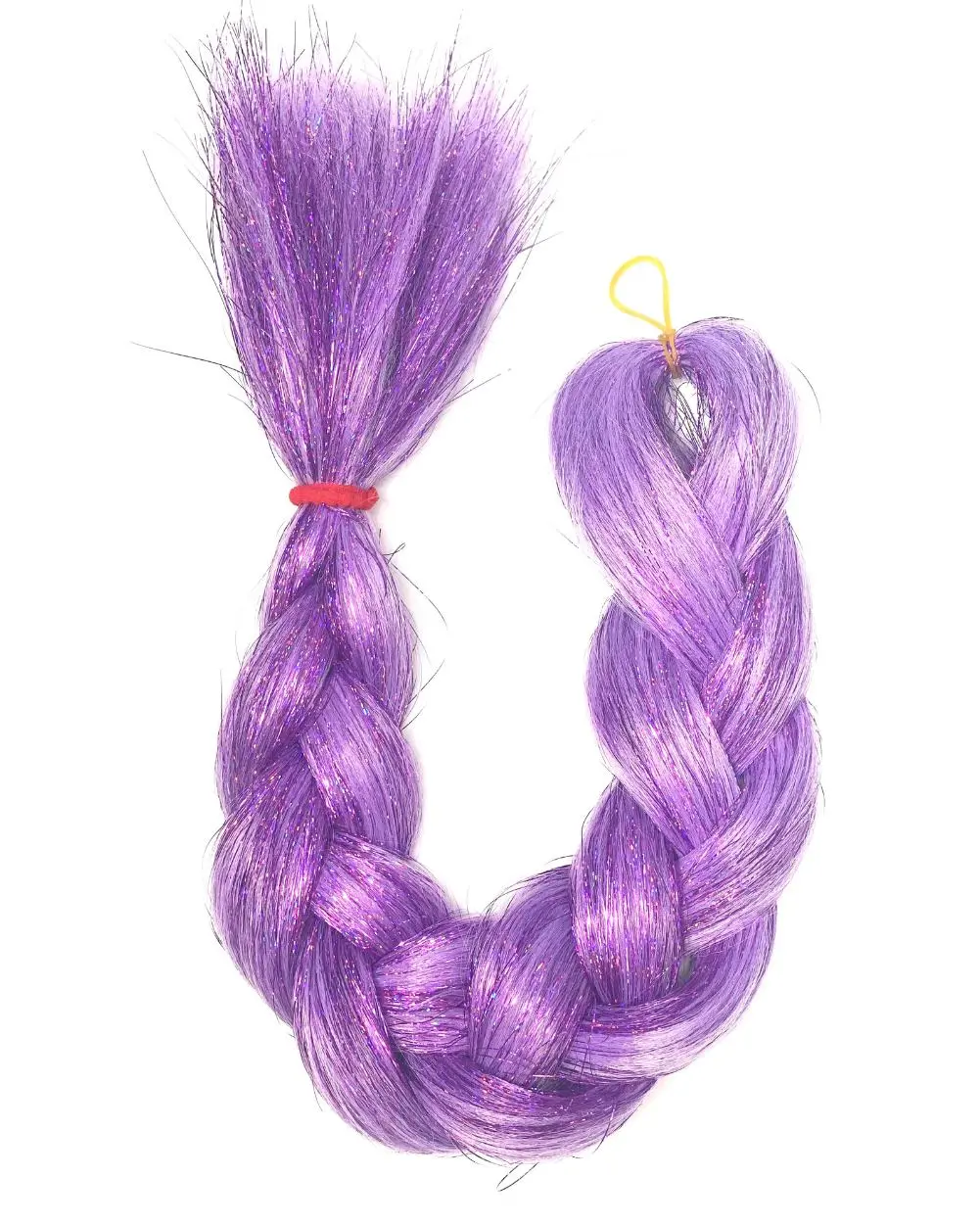 Lunita - Lilac Hair Extension with Purple Tinsel