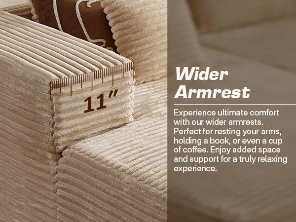 【4 Packages Shipping】Ovios 135" Sectional Cloud Couch for Living Room, Modular Floor Sofa with Plush Corduroy, No Assembly Required, Big Comfy Couches Set with Fluffy Memory Foam, Stupendous U Shaped Sofas with Chaise Furniture Lounge