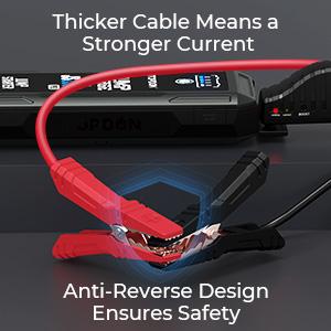 TOPDON  JS2000 Pro Car Battery Jump Starter, 2000A Peak Battery Jump Starter for Up to 8L Gas/6L Diesel Engines, 12V Portable Battery Booster Jump Starter Pack with Jumper Cables and EVA Protection Case