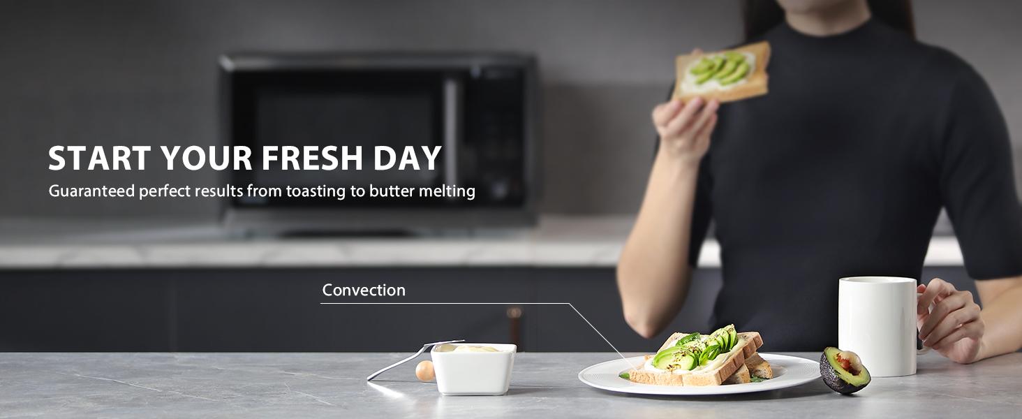 TOSHIBA 7-in-1 Countertop Microwave Oven, 1.0 cuft. Air Fryer Combo with Inverter Convection, Humidity Sensor, Even Defrost, 27 Auto Menu & 47 Recipes Kitchen Appliances, Spring Glow Up TOSHIBA 7-in-1 Countertop Microwave Oven, 1.0 cuft. Air Fryer Combo with Inverter Convection, Humidity Sensor, Even Defrost, 27 Auto Menu & 47 Recipes Kitchen Appliances, Spring Glow Up