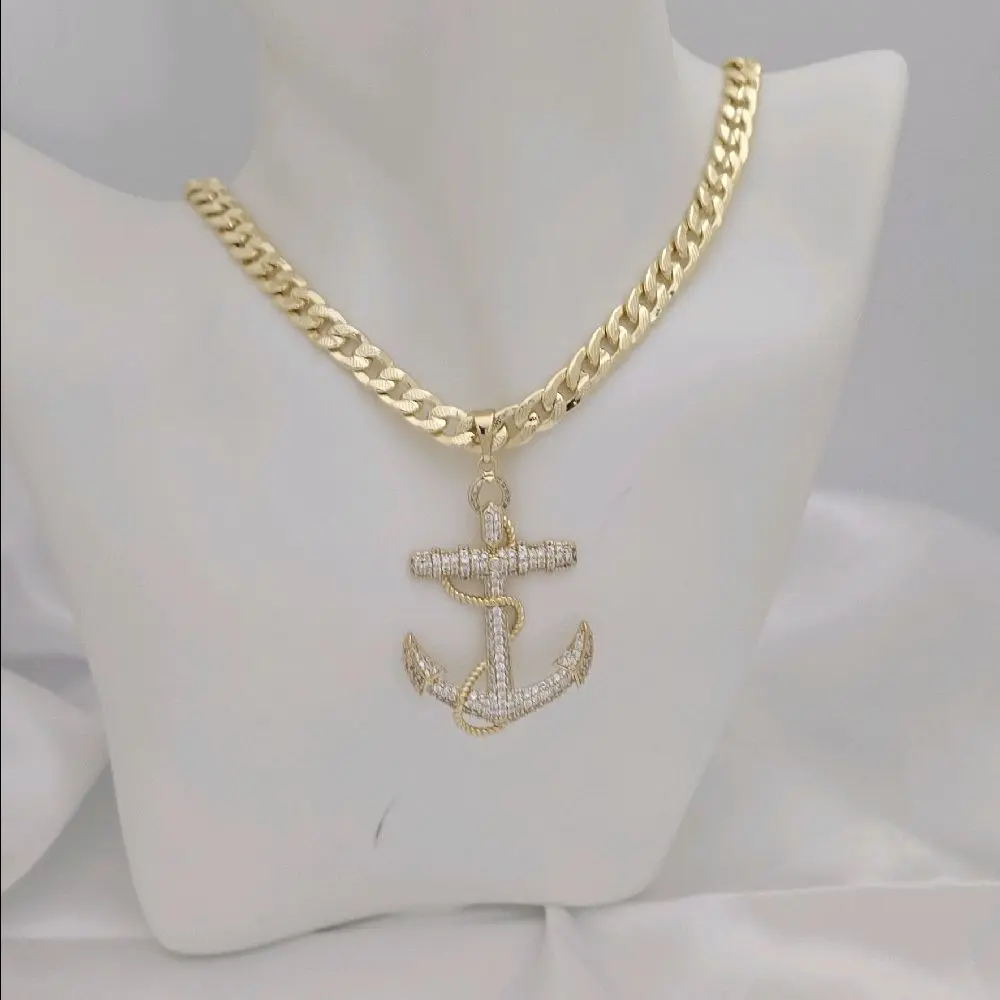 cadena 004 y dije 082 ancla gold plated