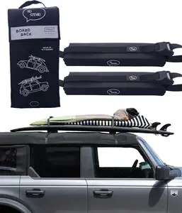 Ho Stevie! Surfboard Car Racks - Padded System, Easy Setup Any Car, ‘No Scratch’ Buckles - Strap Up to 3 Boards to Car Roof