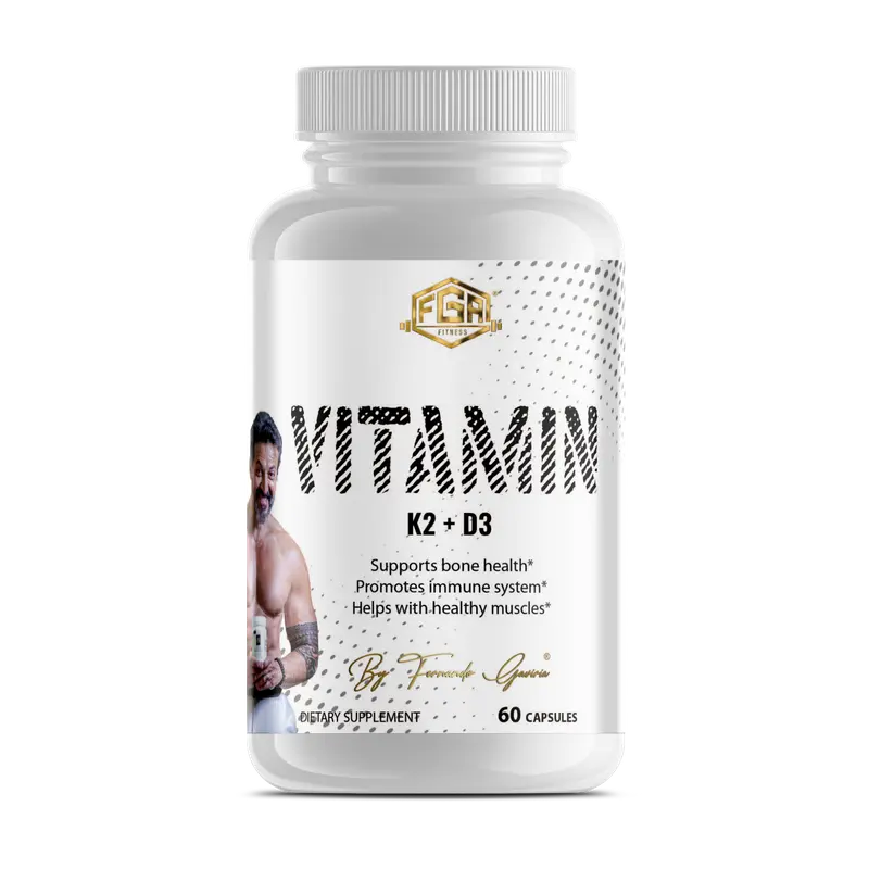 FGA Vitamin K2 + D3 Dietary Supplement, US-Made Bone and Joint Health Capsules