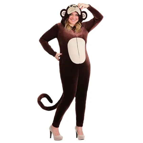 Plus Size Monkey Around Jumpsuit Costume for Women