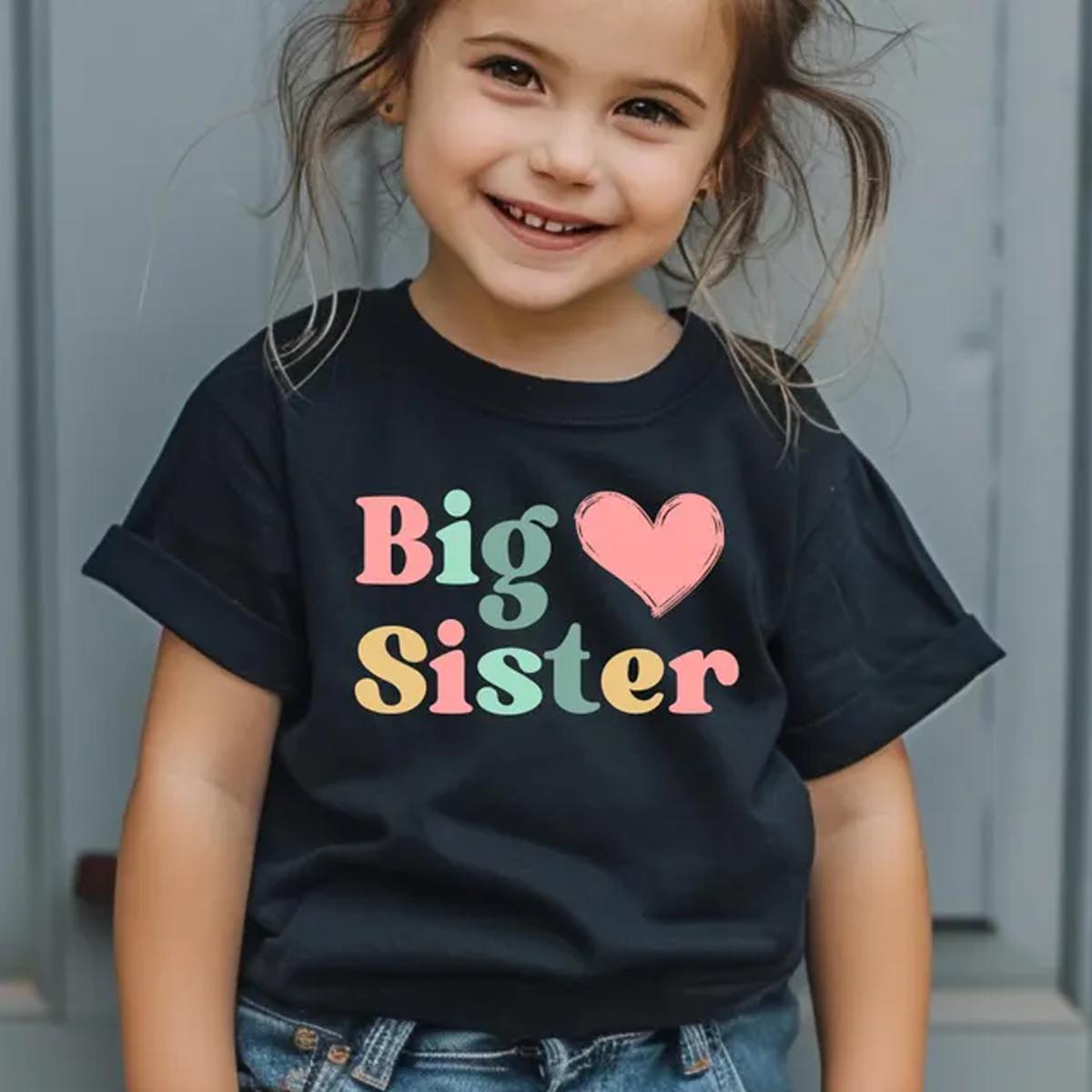 Big Sister Toddler Shirt, Little Sister Gift, Toddler Shirt, New Brother Gift, Birth Announcement