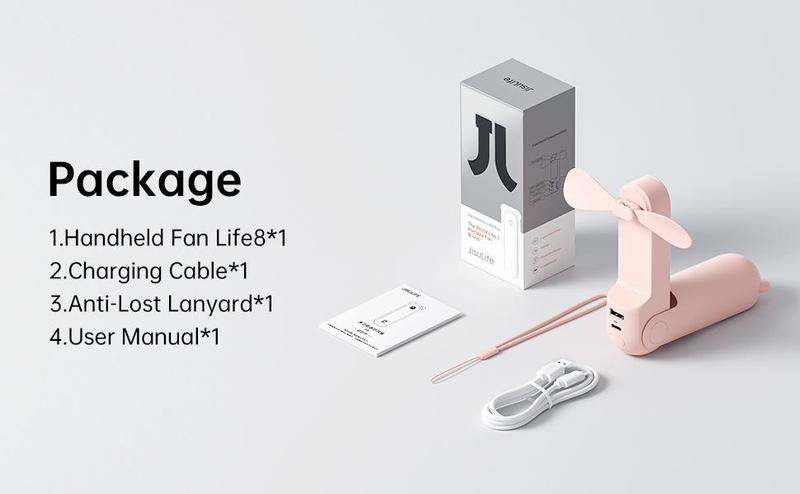 JISULIFE Portable Mini Fan, USB Rechargeable 4500mAh with Power Bank,Flashlight for Travel/Eyelash,Birthday Gifts for Women/Mom/Her/Girl portable mini JISULIFE Portable Mini Fan, USB Rechargeable 4500mAh with Power Bank,Flashlight for Travel/Eyelash,Birthday Gifts for Women/Mom/Her/Girl portable mini