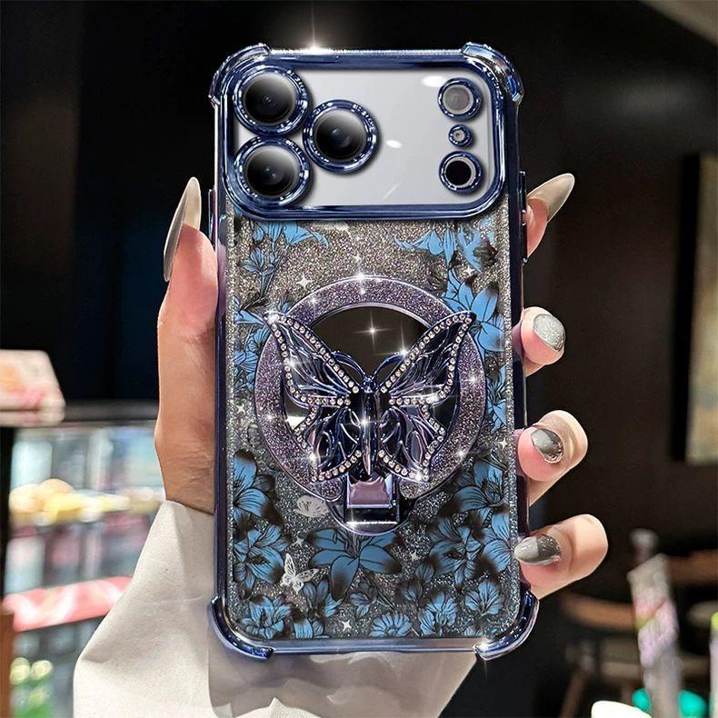 Suitable for Apple 17 Pro Max Phone Case iPhone 16 High-end Protective Cover 15 Plus Flower