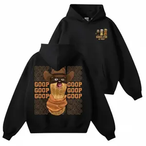 Bungulator Mr Peanut Goop Hoodie, Back Side Print Cowboy Peanut Graphic, Funny Streetwear Graphic Sweatshirt, Unisex Styles, Full Color, Full Size, For Men And Women