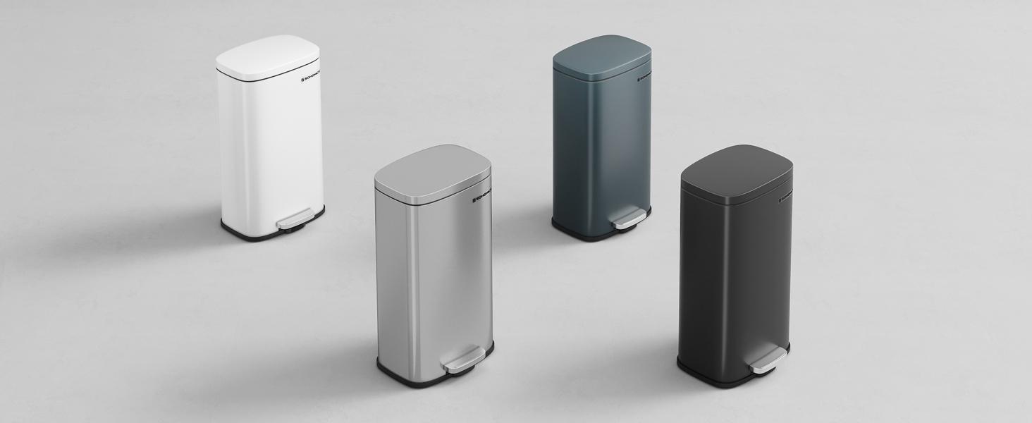 SONGMICS HOME Trash Can with Lid, 8 Gallon (30L) Garbage Can, Stainless Steel Small Waste Bin with Step Pedal and Inner Bucket, Soft Close, Kitchen cool trashcan SONGMICS HOME Trash Can with Lid, 8 Gallon (30L) Garbage Can, Stainless Steel Small Waste Bin with Step Pedal and Inner Bucket, Soft Close, Kitchen cool trashcan
