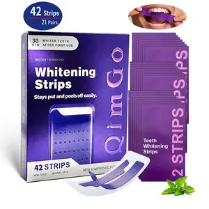 Purple Teeth Whitening Strips - 7/21 Whitening Sessions - Safe for Enamel - Non Sensitive Teeth Whitening - Peroxide-Free