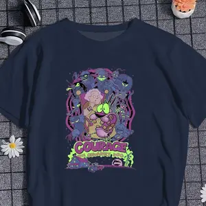Courage the Cowardly Dog T-Shirt, Nostalgia 2D Print T-Shirt, Cartoon Network Shirt, Gifts for Cartoon Fans #Courage #theCowardlyDog #CartoonNetwork #NostalgiaCore #GraphicTee #StreetwearUS