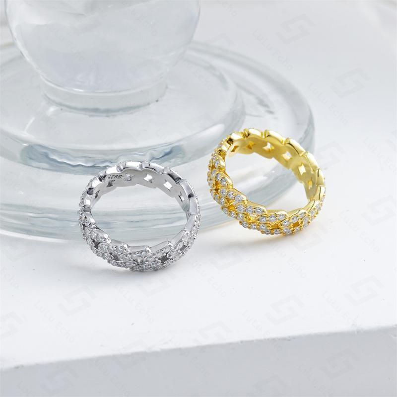 LuLuEcho 1.4ct Round Cuban Ring Synthetic Moissanite S925 Unisex Ring Perfect for Any Occasion & Everyday Wear Birthday Anniversary Valentine's Day Gift for Men Women LuLuEcho 1.4ct Round Cuban Ring Synthetic Moissanite S925 Unisex Ring Perfect for Any Occasion & Everyday Wear Birthday Anniversary Valentine's Day Gift for Men Women