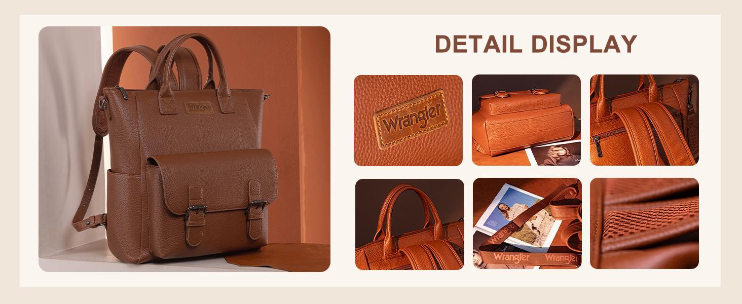 Wrangler Backpack Purse for Women Small Convertible Backpack Tote Bag with Removable Shoulder Strap for Travel Wrangler Backpack Purse for Women Small Convertible Backpack Tote Bag with Removable Shoulder Strap for Travel