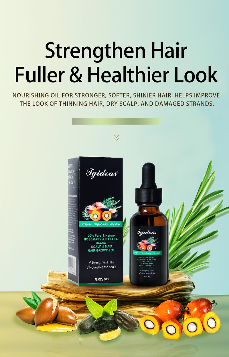 Tgideas Hair Nourishing Oil with Batana & Rosemary – Helps Reduce Shedding & Supports Stronger, Fuller Hair