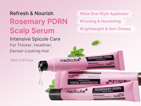 [NEW] [medicube] Rosemary PDRN Scalp-to-Hair Strengthening Set | Includes Shampoo, Conditioner, Scalp Serum | Hair Thinning Care Set for Dry & Oily, Damaged, Frizzy Hair, Oily Flaky-looking Scalp | Korea Hair Care