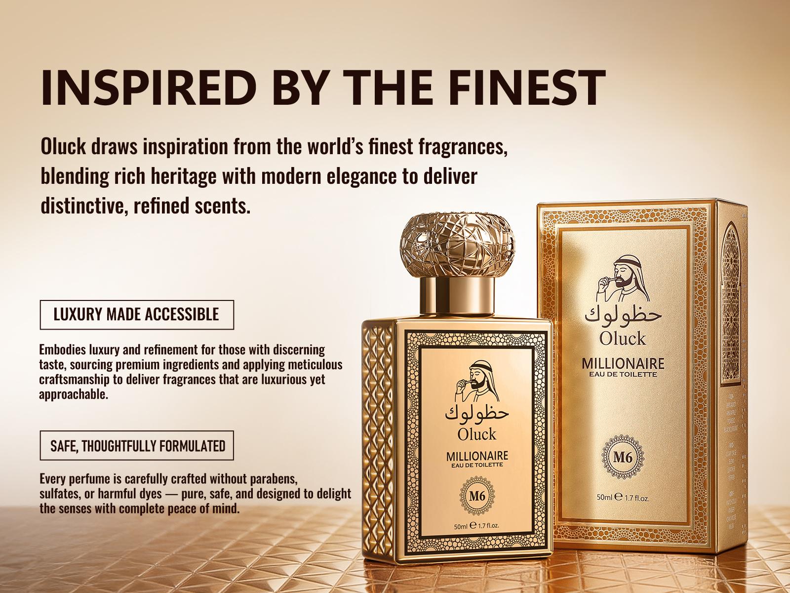 Oluck Perfume M6 (MILLIONAIRE) Cologne for Women & Men, Bergamot Pineapple Blackcurrant Patchouli Musk Notes , Middle Eastern Fragrance,Luxury Gifts Oluck Perfume M6 (MILLIONAIRE) Cologne for Women & Men, Bergamot Pineapple Blackcurrant Patchouli Musk Notes , Middle Eastern Fragrance,Luxury Gifts