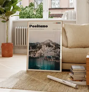 Positano Travel Print, Amalfi Coast, Italian Poster