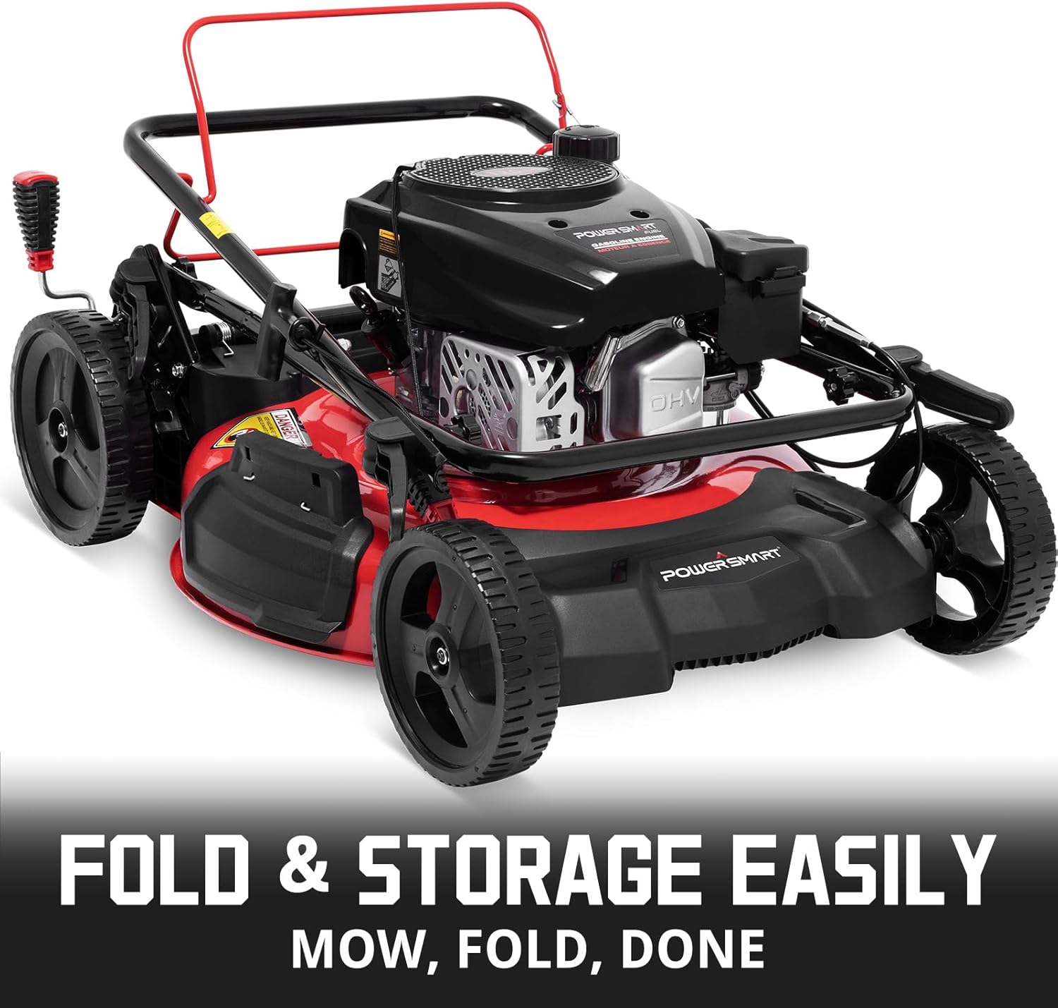 PowerSmart 21 " 170cc Gas Self-Propelled 3-in-1 Lawn Mower Large Grass Catcher, Effortless Operation,Fast Mowing,Safety Switch,Easy Start,Quick Assembly,Quick Fold,Fuel Efficient,Turf Friendly, 2025 Version,Springtok(V8621S) PowerSmart 21 " 170cc Gas Self-Propelled 3-in-1 Lawn Mower Large Grass Catcher, Effortless Operation,Fast Mowing,Safety Switch,Easy Start,Quick Assembly,Quick Fold,Fuel Efficient,Turf Friendly, 2025 Version,Springtok(V8621S)