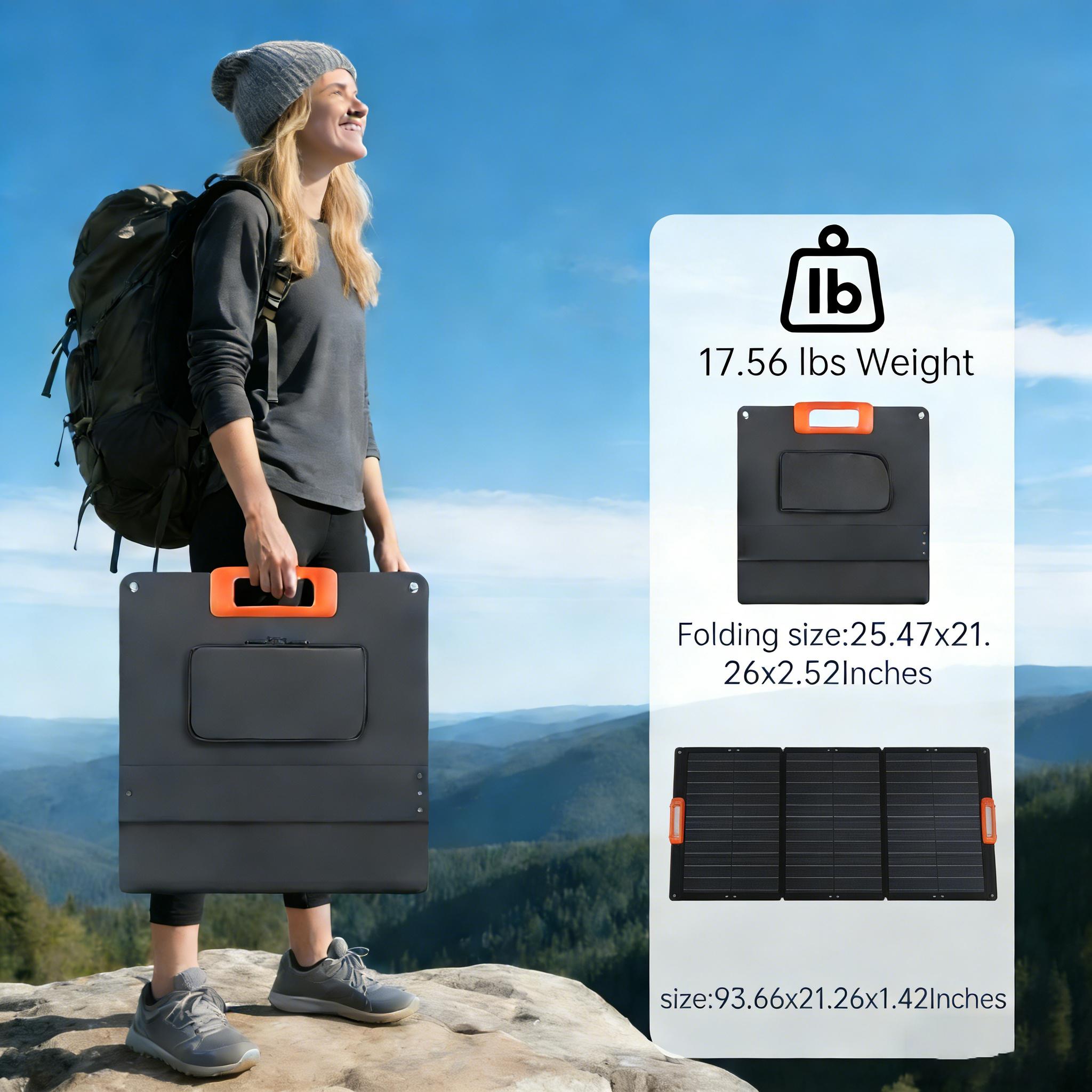 200W Foldable Portable Solar Panel | IP68 Waterproof 25% High Efficiency N-Type TOPCon | For Camping, RV, Outdoor & Off-Grid Life