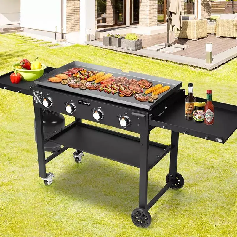 Portable 4-Burner Griddle: Cook Anywhere