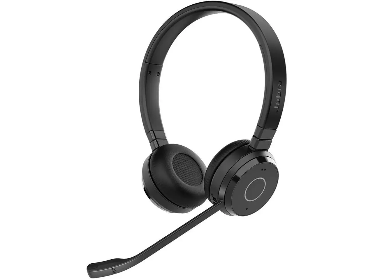 Jabra Evolve 65 TE (Third Edition) Wireless Headphones - Noise-Canceling Mic, 16 hrs Battery Life, Connectivity, Works with All UC Platforms Like Zoom & Google Meet, Black
