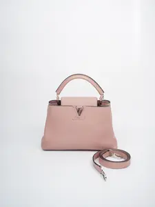 Pre-owned Louis Vuitton calfskin Crossbody Bags Capucines BB Pink
