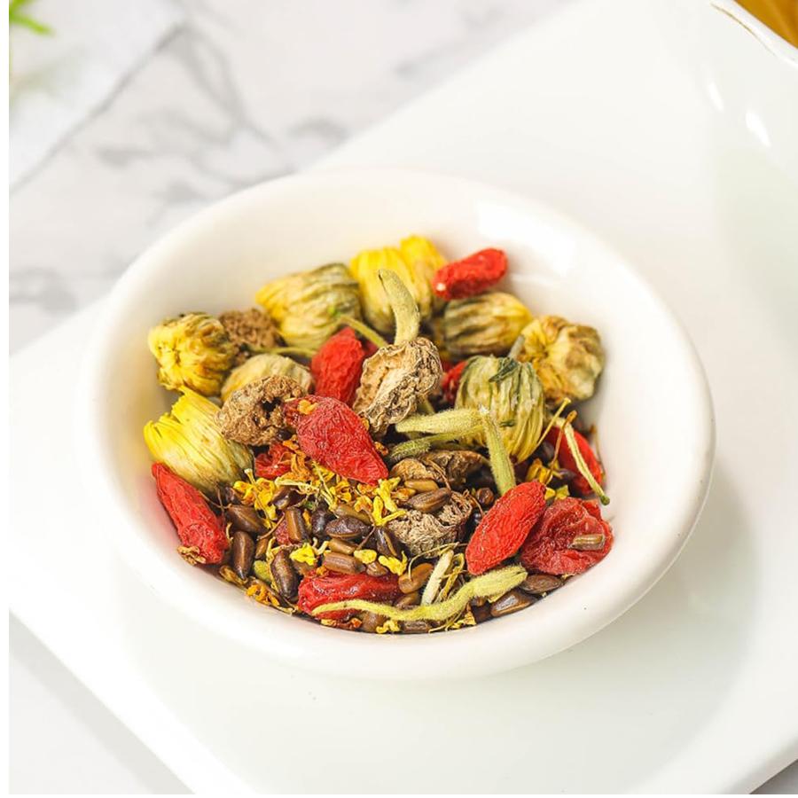 Dandelion Chrysanthemum Goji Berry Tea 160g - Caffeine-Free, Refreshing Summer Beverage for Digestion Support & Daily Balance - 20 Tea Bags Gift for Health Enthusiasts