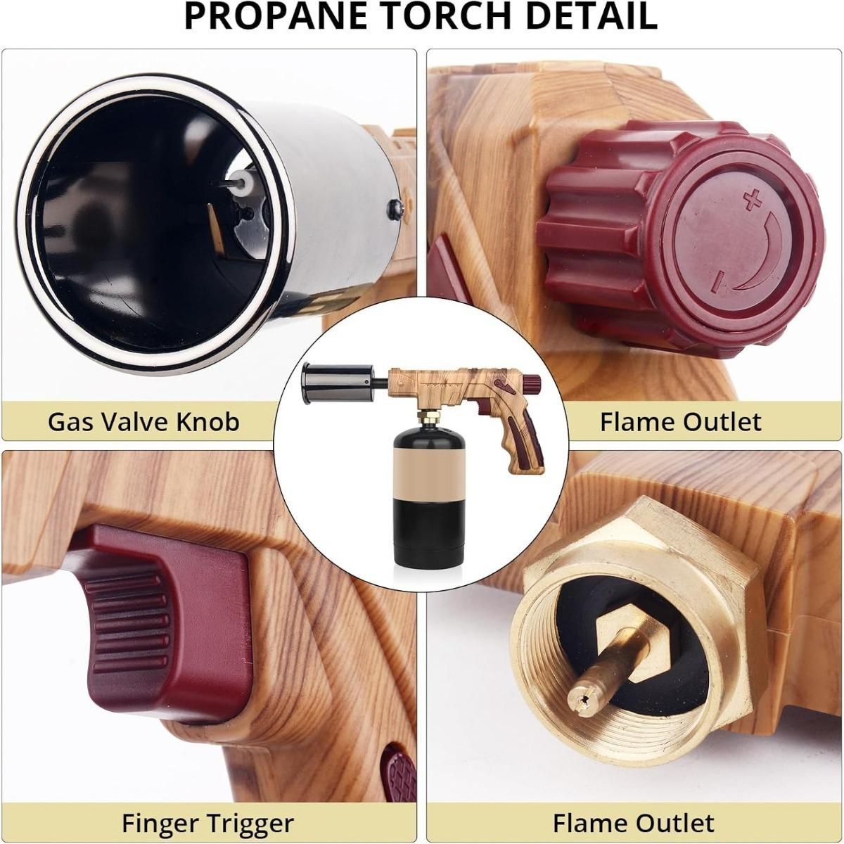 Kitchen Propane Torch - Powerful Chef Grill Gun - Campfire & Charcoal Lighter for Sous Vide, Searing Steak, Creme Brulee & BBQ (Propane Tank Not Included) Bakeware