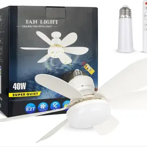 Fan Light Ceiling Fan with Light 40W Super Quiet E27 Bulb Compatible Remote Control Included Fan Light Ceiling Fan with Light 40W Super Quiet E27 Bulb Compatible Remote Control Included