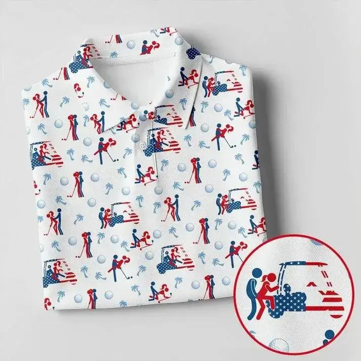 Humorous Golf Polo Shirt for Men, Funny Caddie Outfit Golf Apparel Humorous Golf Polo Shirt for Men, Funny Caddie Outfit Golf Apparel