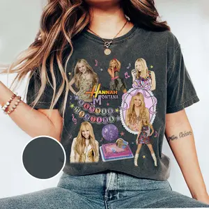 Hannah Montana Graphic T-Shirt Vintage Y2K 2000s Retro Collage Unisex Fan Tee
