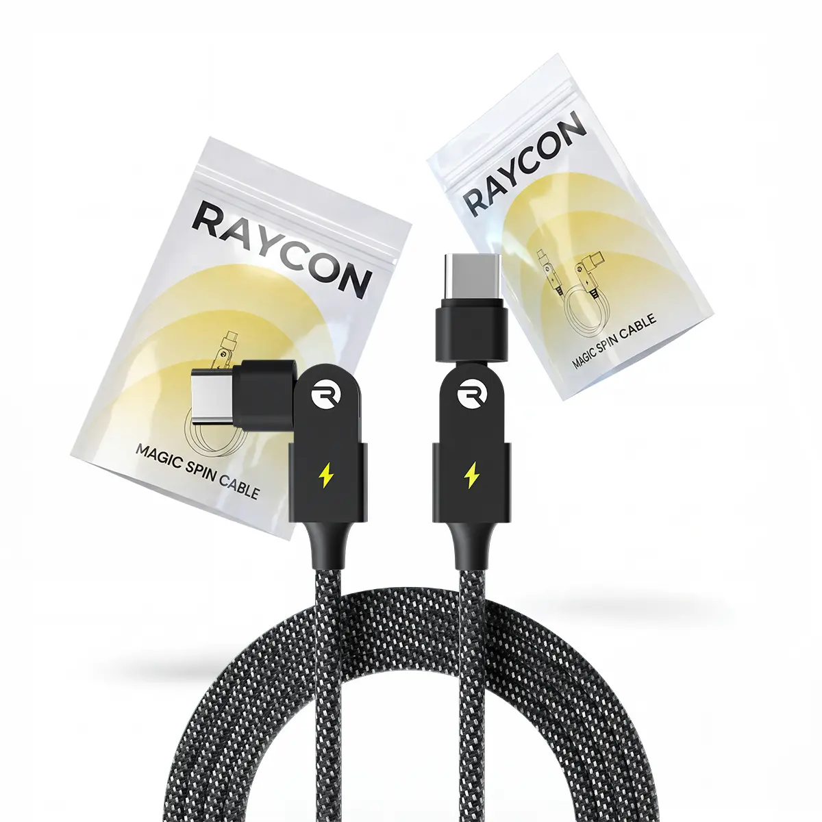 Magic Spin Cable 2 Pack  - Fast Charging Cable for Mobile Phones and Electronics