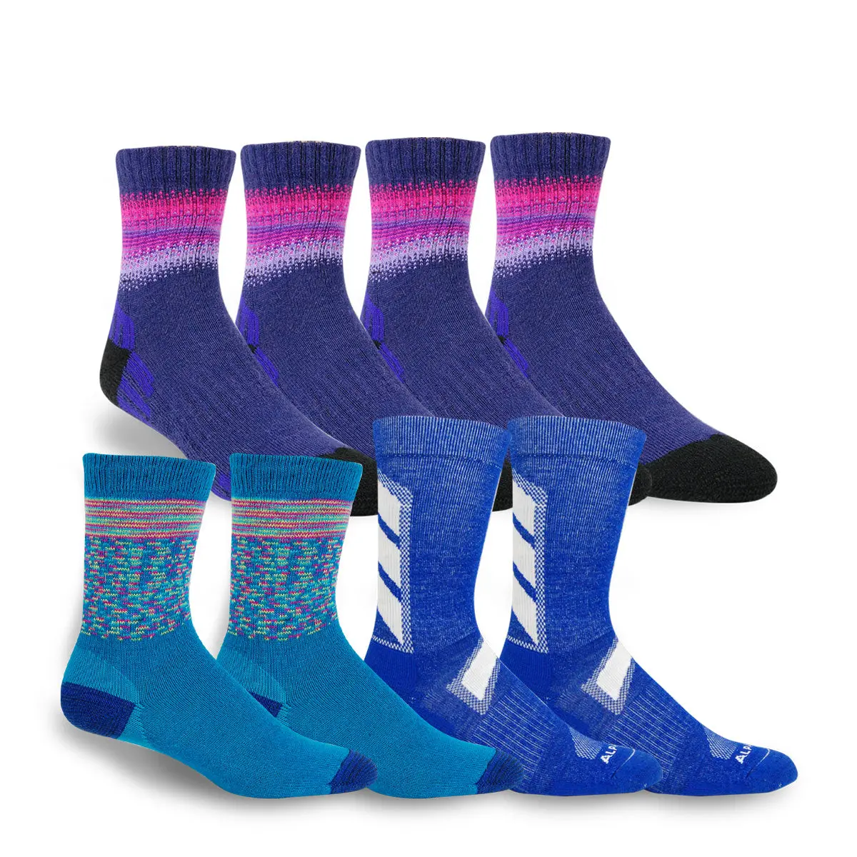 Alpaca Socks 8 Pack Starter Set - Bright Colors