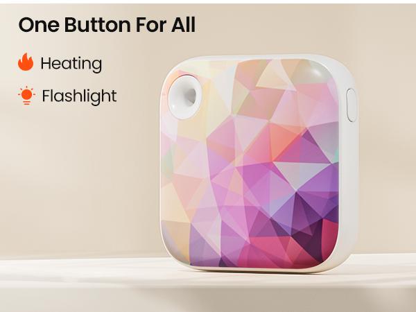 Gaiatop Portable Hand Warmers , Reusable Electric Pocket Heater with Flashlight & Wrist Lanyard, 3-Temp Modes, USB-C Rechargeable , Great for Outdoors, Commuting – Stocking Stuffer for Men Women Convenience Activities Cold Weather   Valentine's Day gift