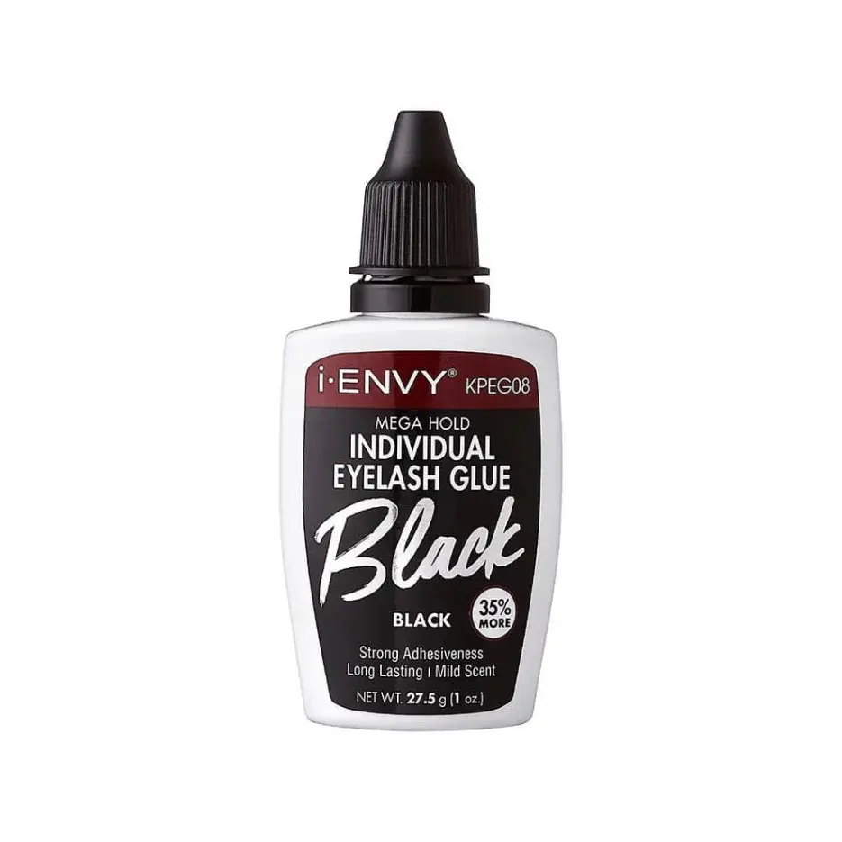 KPEG Long-Lasting Individual Eyelash Adhesive - Eyelash Bond, 35% Larger Size Cosmetic Lash Glue with Acrylates/Ethylhexyl Acrylate Copolymer for Envy-Worthy Makeup, Kiss Mega Hold
