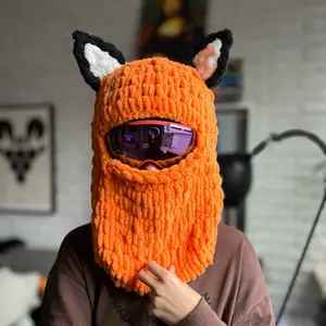 Fox balaclava , ski helmet, balaclava helmet, balaclava mask, ski balaclava mask, handmade ski helmet case, knitted balaclava