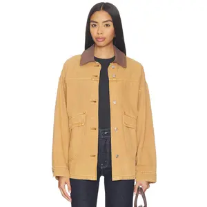 Free People x We The Free Lemon Denim Jacket in Meerkat
