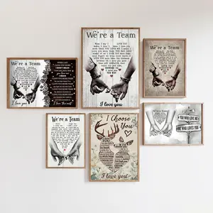 Valentine's Day wall decoration for Couples, Anniversary Canvas for Couple Parent Grandparent, Couple Lover Husband Wife, Romantic Wall Decor, Wedding Keepsake