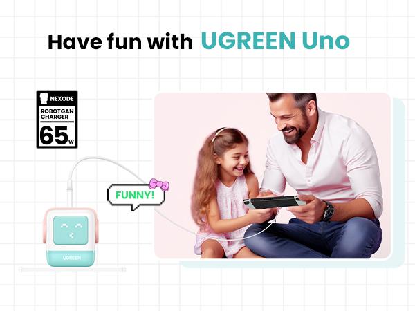 UGREEN Uno 100W/65W/30W/USB C Charger 3/4-Port Robot GaN Fast Charger PPS PD3.0 for iPhone 17 16 15 14 Pro Max, Galaxy S24/S23 Ultra, Fast Charge for Laptop Macbook Air-Black Friday Electronic Charging,TikTokShopBlackFriday ,Tiktokshopstockup
