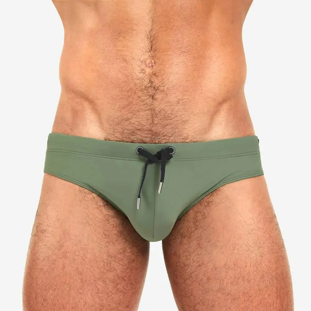 Men's Drawstring Swimwear - Bikini Brief, Swim Trunks Brief for Surfing & Water Sports, Swim Trunks Men's Brief, Bikini Men's Brief