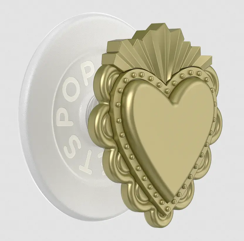 PopSockets PopOut Sacred Heart Gold MagSafe PopGrip, Smartphone-Cellphone Mount, Mobile Phone Accessories