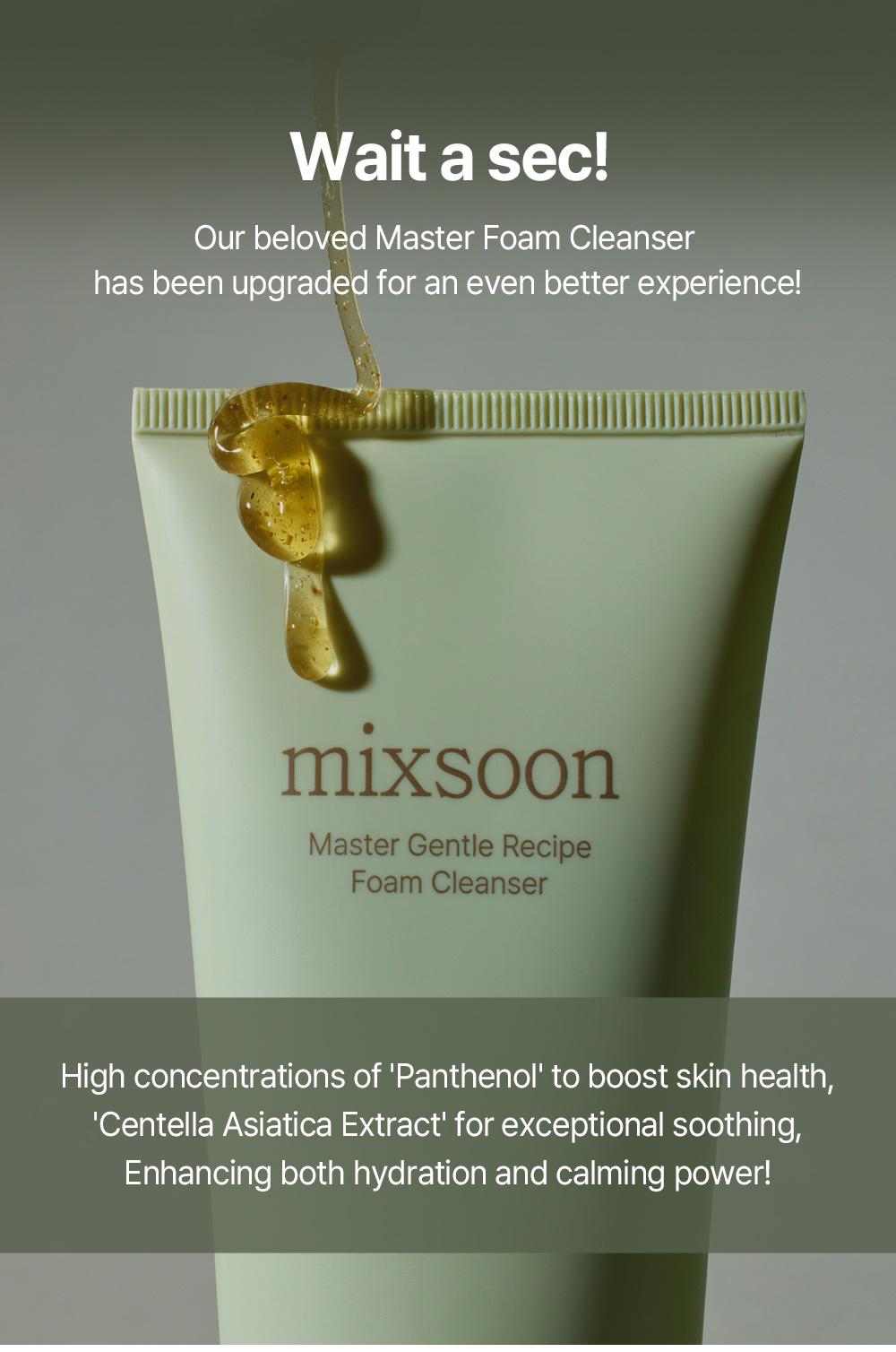 [mixsoon Official Shop] Master Gentle Recipe Foam Cleanser 5.07 fl.oz / 150ml - Korean Skincare for Glass Skin