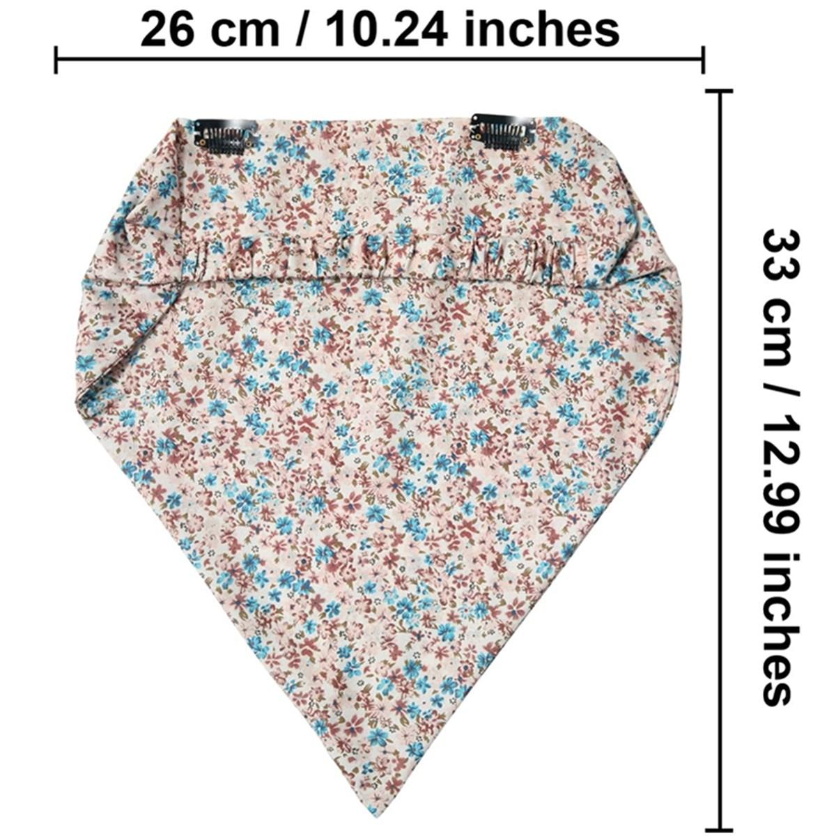 3PCS/Set Floral Printed Elastic Hair Scarf Headband Chiffon Head Kerchief Headband Floral Hair Scarves Hair Clips Hair Bandanas