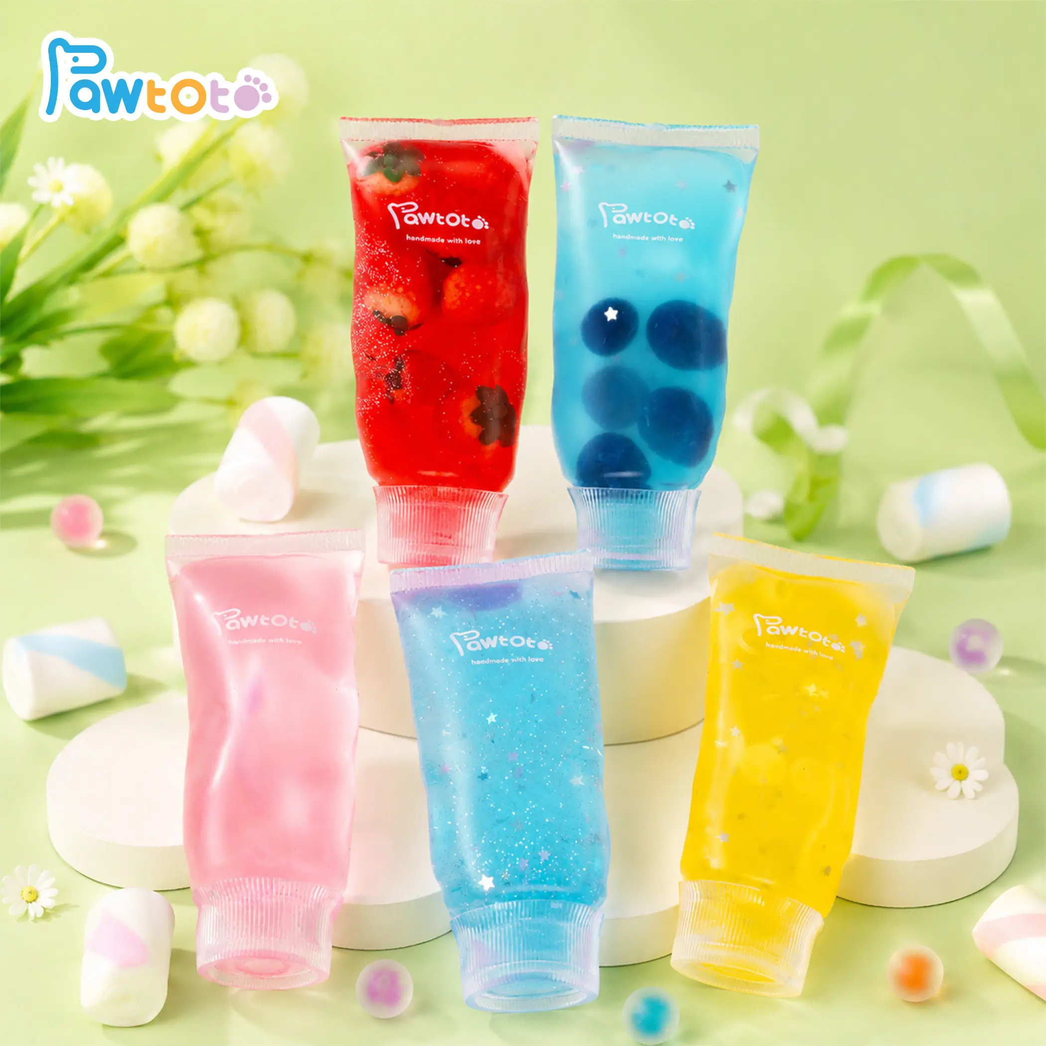 Pawtoto Toothpaste Squishy Toy Sensory Toy, Stress Relief Toy, Fidget Toy, Creative Activity Gift for Teens & Adults