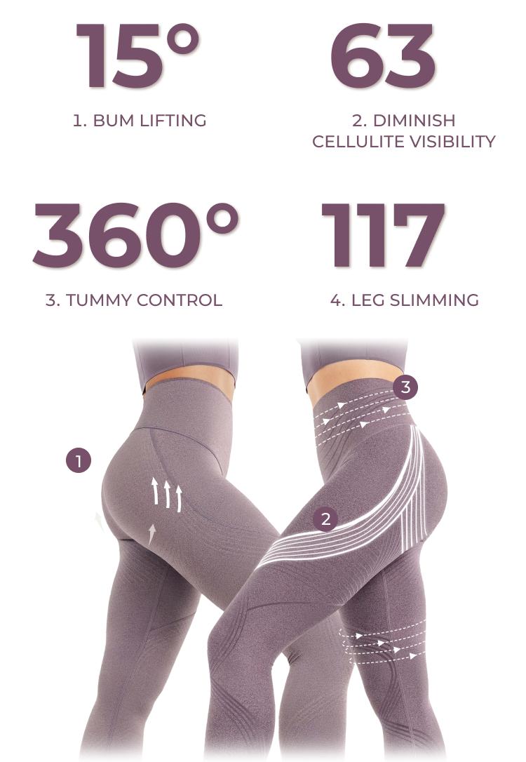 Fanka Body Sculpt Leggings 2.0 Reversible Wear Stretchy High Waist Women's Fitness Tights